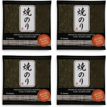 Fahra Yaki Sushi Nori – 5'li Deniz Yosunu (4 Paket) – Toplam Fiyatı