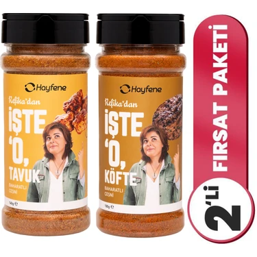 Hayfene Refika'dan Işte O Tavuk Baharatlı 140G ve Işte O Köfte Baharatlı Çeşni 100G Baharat