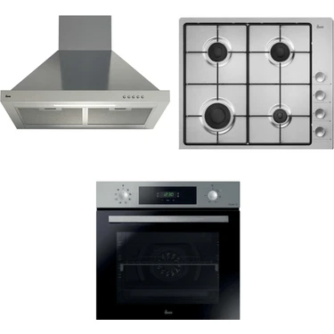Hoover Inox 3lü Set  (HO3158IN FIRIN-HHW6LMX/TK OCAK-HCH6MXTK Davlumbaz