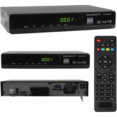 Botech BS-5000 HDMI + Scart + USB Girişli 1080P Full Hd Uydu