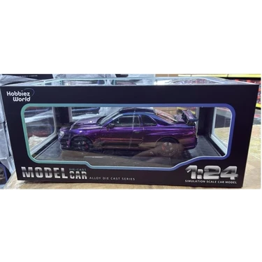 Hobbiez World Nissan Skyline Gt-R R34 Shinny Colors Mor 1/24 Fiyatı