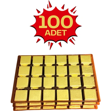 Bubi Çikolata Altın Sargılı Sütlü Madlen 100 Adet Ikramlık