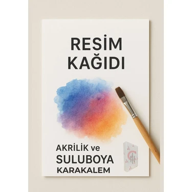 Çözüm Kağıt Resim Kağıdı 300 Gram 35X50 cm 25 Adet Sulu Boya Akrilik ve Karakalem