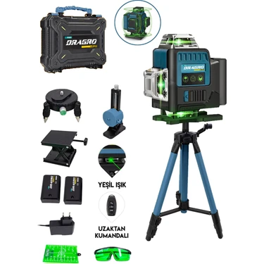 Dragro Pro 16 Köşe Yeşil Lazer Hizalama M Terazi 360° Fiyatı