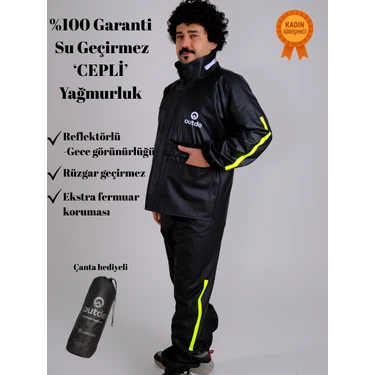 Outdo Motorcu Yağmurluğu "cepli" Alt Üst Takım