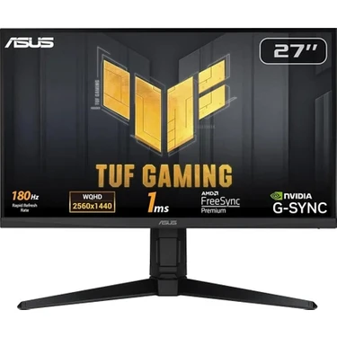 Asus Yenilenmiş 27" IPS Fast IPS VG27AQL3A 1ms 180HZ 2k HDMI Freesync ve G-Sync Gaming