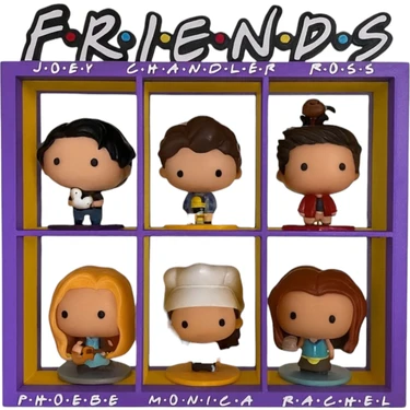 Bonolupo Friends Mcdonald’s Figür Standı | 6’lı Koleksiyon Rafı | Friends Menü Oyuncak