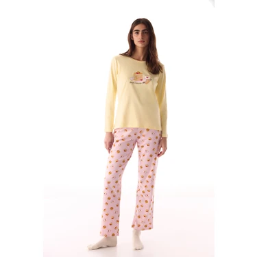Penti Renkli Breakfast Pamuklu Pantolon Pijama
