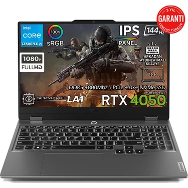 Lenovo LOQ 15IAX9 Intel Core i5-12600HX 16GB 1TB SSD RTX 4050 6GB (105W) 15.6" FHD IPS Panel 144Hz