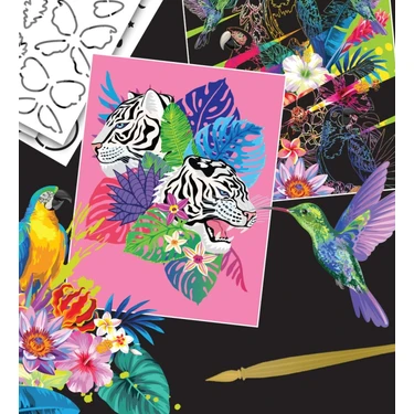 Giftmoda Artmaker Neon Nature Kazımalı Boyama Seti – 16 Fiyatı