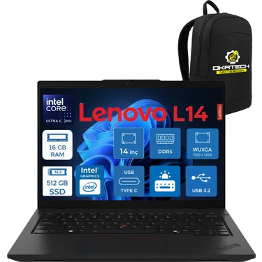 Lenovo Thinkpad L14 G5 Ultra 5-125U 16GB 512GB SSD 14 Win Fiyatı