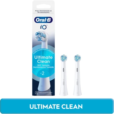 Oral-B iO Ultimate Clean Beyaz Diş Fırçası Yedek Başlığı 2 Adet Yumuşak Kıllarla Üstün