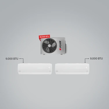 Arçelik 1+2 Multi Klima / 1 Adet 9 Btu Beyaz+1 Adet 9 Btu Beyaz Iç Ünite / 1 Adet 18 Btu Dış