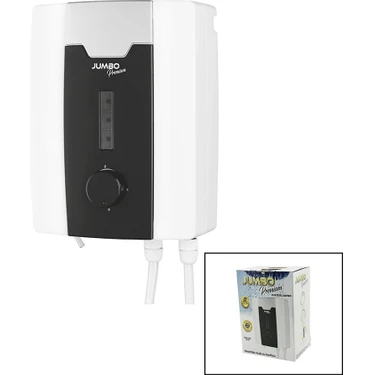 Go İthalat Jumbo Premium Beyaz Su Isıtıcı Elektrikli Şofben Duş Başlık 7 Emniyet Termostat 3