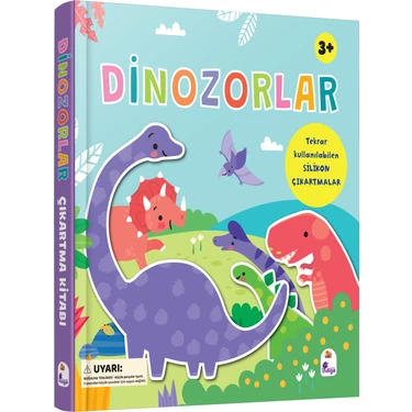 İndigo Çocuk Silikon Çıkartmalı – Dinozorlar - Holly Morris (Tekrar Kullanılabilen Sticker