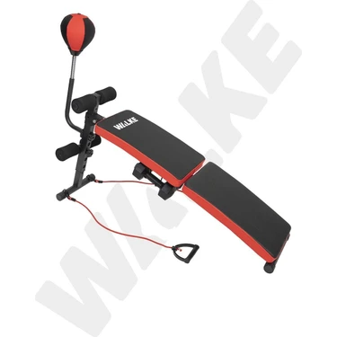 Walke Bench Fitness Ağırlık Sehpası - Katlanabilir Mekik Aleti ve Boks Topu - Tüm Vücut Egzersiz