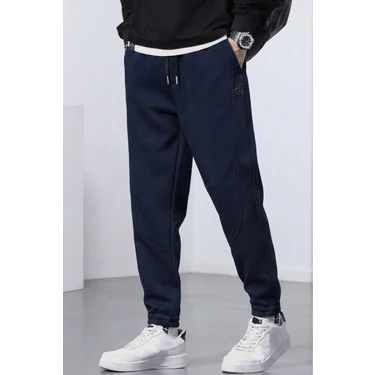 Genius Store Genıus Store Erkek Eşofman Içi Polarlı Bağcıklı Bel Jogger Spor Eşofman Altı