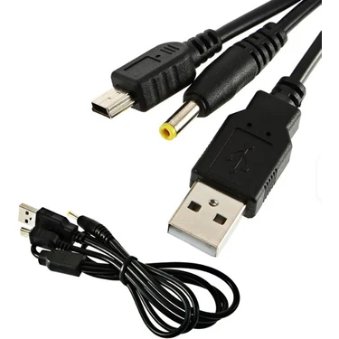 Zerzembe 100 cm Yeni 2 In 1 USB Veri Kablosu + Psp 1000 2000 3000 Oyun Aksesuarları Için Şarj Aleti