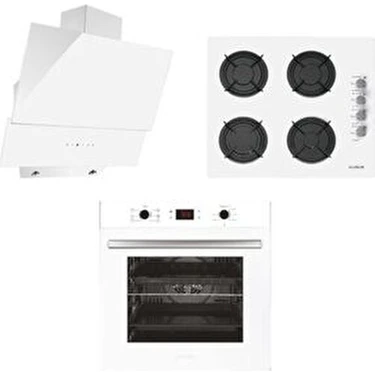 Alveus 3'lü Beyaz Ankastre Set (Gls 640 B-Mfa 627 B-Mod 3000 B