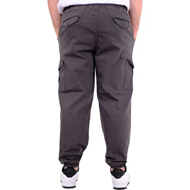 ModeXL Büyük Beden Erkek Gabardin Kargo Jogger Antrasit Fiyatı