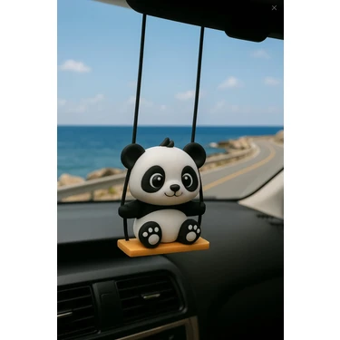 etkrtl Panda Salıncakta Sallanan Araba Dikiz Aynası