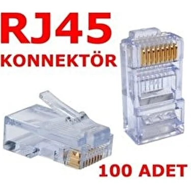 OEM RJ45 100 Adet Network Konnektör Jack Cat5