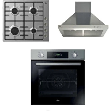 Hoover 3'lü Ankastre Set Gaz Ocaklı - Inox (HO3158IN FIRIN-HHW6LMX OCAK-HCH6MXTK