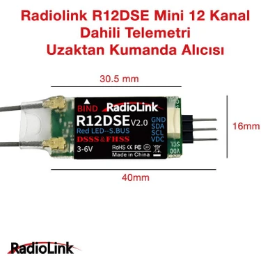 Radiolink R12DSE Mini 12 Kanal Uzaktan Kumanda Alıcısı Fiyatı