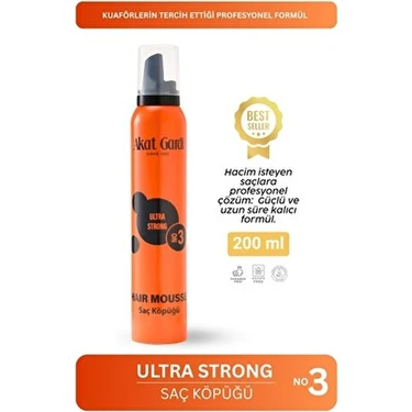 Akat Gardi Saç Köpüğü Ultra Strong 200ML Turuncu