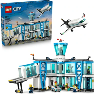 LEGO® City Havaalanı ve Uçak 60502 – 8 Yaş ve Üzeri Çocuklar için 9 Minifigür İçeren Yaratıcı