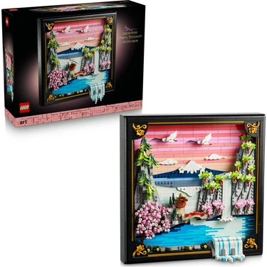 LEGO® Art Japon Kiraz Çiçeği Manzarası 31218 – Yetişkinler için Ayarlanabilir 3 Boyutlu Şelale