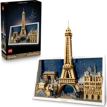 LEGO® Architecture Paris – Aşıklar Şehri 21064 - Yetişkinler için Dekoratif Paris Simgeleri Yapım