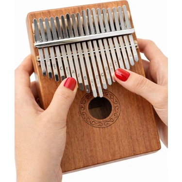 Kalimba Profesyonel 17 Tuş | Hakiki Ağaç – Paslanmaz Tuş – Full Set (Çanta, Kılıf,