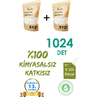 BabySo Sıkıştırılmış Bebek Mendili 1024 Adet Paket Tüm Cilt Tipleri İçin Doğal ve