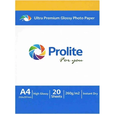 Prolite Fotoğraf Resim Baskı Kağıdı 1 paket  A4 20