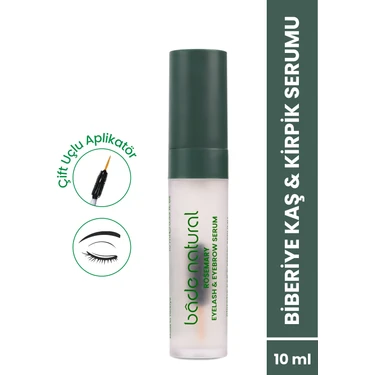 Bade Natural Biberiye Özlü Kaş ve Kirpik Serumu 10 ml – Parfümsüz, Biotin ve Provitamin B5 ile