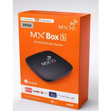 Eima MX10-5G Android TV Box 4K Ultra HD – MX Box S – 5G WiFi Fiyatı