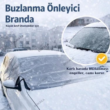 Dokaca Gri Renk | Küçük Sınıf Otomobillerle Uyumlu | Buzlanma ve Güneş Önleyici Koruyucu