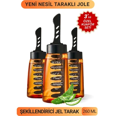Taraklı Şekillendirici Jel Jöle 260 ml (3 Adet) – Güçlü Tutuş, Uzun Süre