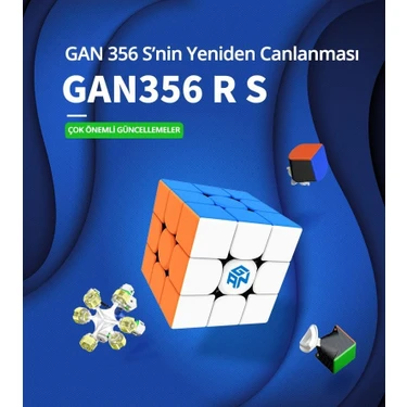 Karokstore Gan 356 R S 3x3 Rubik Küp Zeka Küpü (Etiketsiz) Kitabı