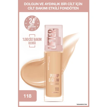 Maybelline New York Lifter Niasinamid ve Hyalüronik Asit Içeren Aydınlatan Fondöten -