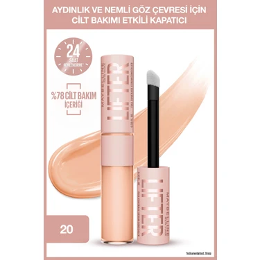 Maybelline New York Lifter Kafein ve Peptitler Içeren Nemlendiren ve Aydınlatan Kapatıcı -
