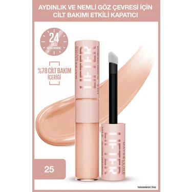 Maybelline New York Lifter Kafein ve Peptitler Içeren Nemlendiren ve Aydınlatan Kapatıcı -