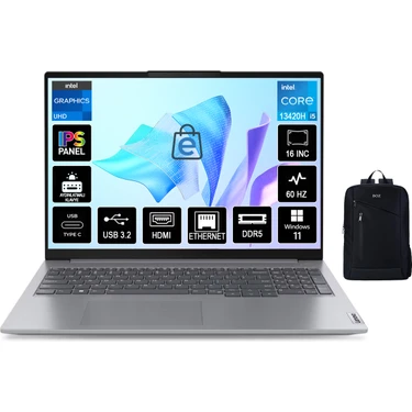 Lenovo Thinkbook 16 G6 Irl Intel Core I5 13420H 32GB 1tb SSD 16" Wuxga Windows 11 Pro Taşınabilir