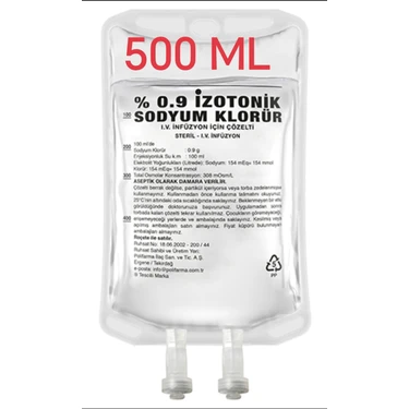 ENKAVET %0.9 Izotonik Serum Çözeltisi Sf Serum Fizyolojik 500 ml cc 5
