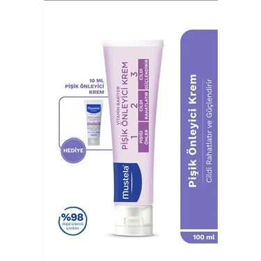 Mustela Bebek Pişik Önleyici Koruyucu Doğal Kökenli Bakım Kremi 100ML Seyahat Boy 10ML Hediyeli 110
