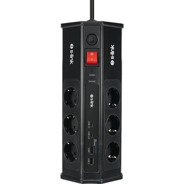 S-Link PRZ03 Prizhive 3 Metre 1860 Joule 3x1.5mm 2xusb Fiyatı