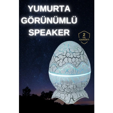 Marsilyan Dinozor Yumurtası Gece Masa Lambası Bluetooth Hoparlör 14 Renk