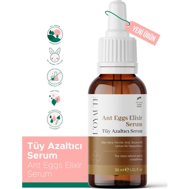 Karınca Yumurtası Yağlı Tüy Azaltıcı Etkili & Papaya Özlü Ant Eggs Elixir Serum 30