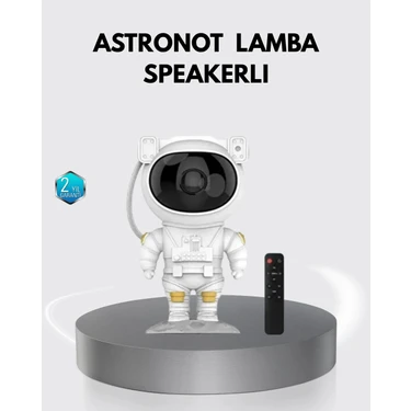 Marsilyan Astronot Şekilli Galaxy Projeksiyon Lambası Nebula Efektli Dekoratif
